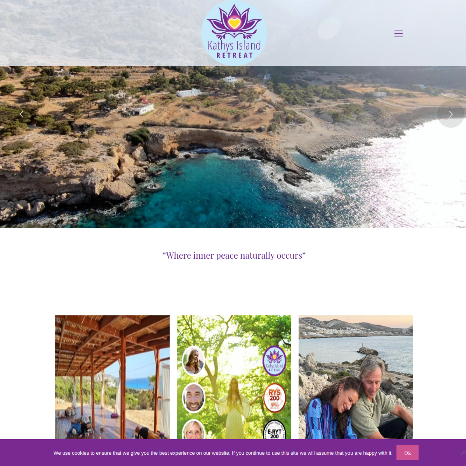 greeceretreats.gr homepage screenshot